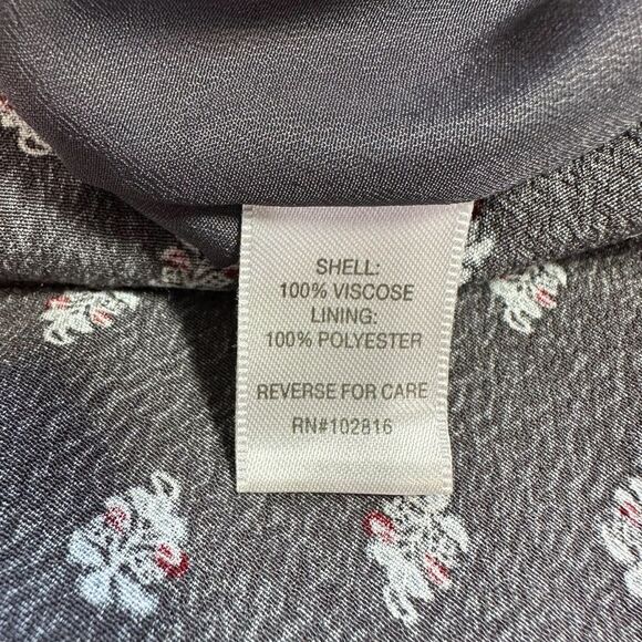 Garnett Hill Bohemian Flowy Floral Gray Casual Dress, 6 - Picture 8 of 14